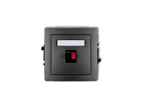 DECO Gniazdo głośnikowe pojedyncze grafitowy 11DGG-1