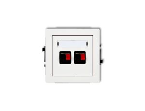 DECO Gniazdo głośnikowe podwójne biały DGG-2