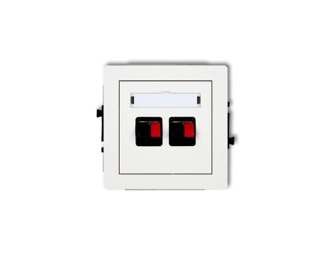 DECO Gniazdo głośnikowe podwójne biały DGG-2