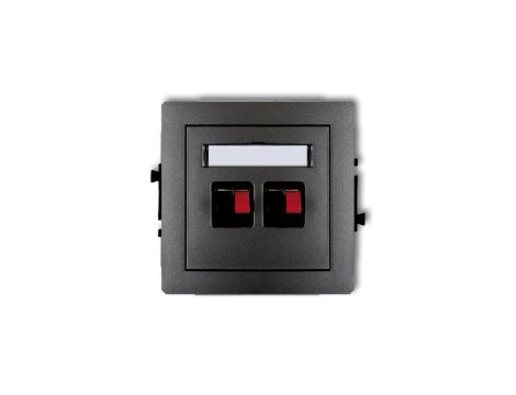 DECO Gniazdo głośnikowe podwójne grafitowy 11DGG-2