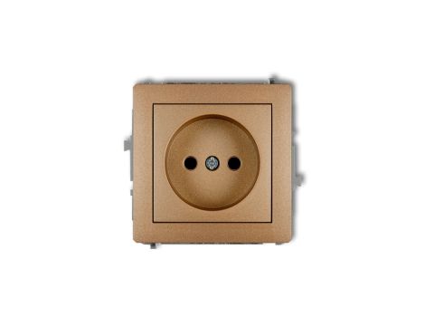 DECO Gniazdo pojedyncze b/u złoty metalik 8DGP-1p