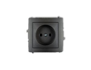 DECO Gniazdo pojedyncze b/u grafitowy 11DGP-1p