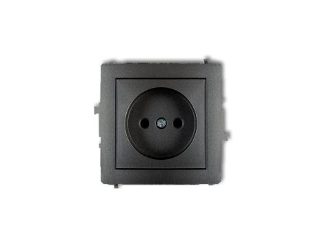 DECO Gniazdo pojedyncze b/u grafitowy 11DGP-1p