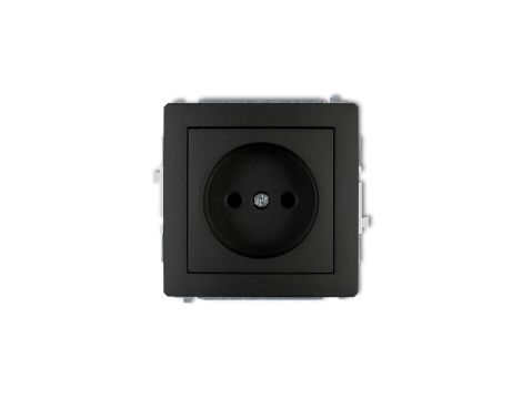 DECO Gniazdo pojedyncze b/u czarny mat 12DGP-1p