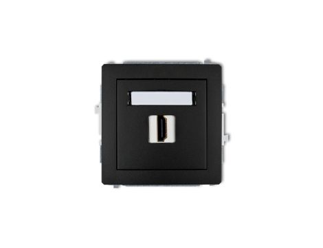 DECO Gniazdo pojedyncze HDMI czarny mat 12DHDMI-3 /3szt./