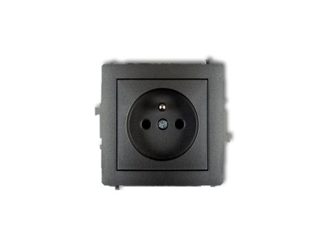 DECO Gniazdo pojedyncze z/u 2P+Z grafitowy 11DGP-1zp