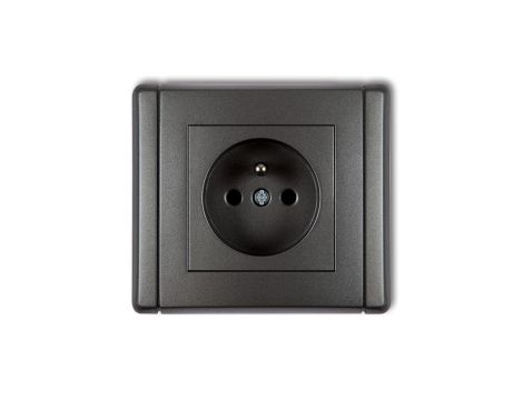 FLEXI Gniazdo pojedyncze z/u 2P+Z grafitowy 11FGP-1zp