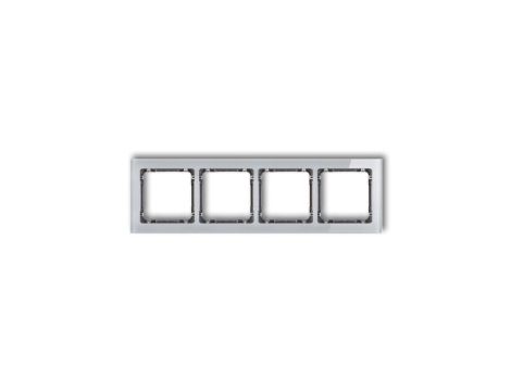 DECO Ramka poczwórna - efekt szkła (ramka: szara spód: grafitowy) szary 15-11-DRS-4