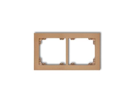 DECO Ramka podwójna złoty metalik 8DR-2