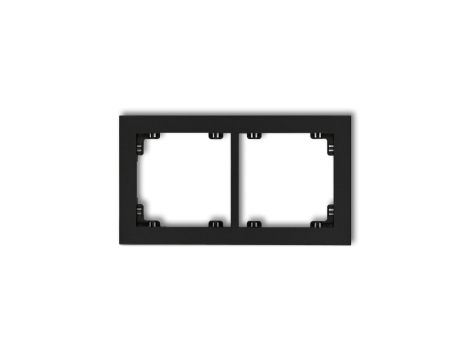 DECO Ramka podwójna czarny mat 12DR-2