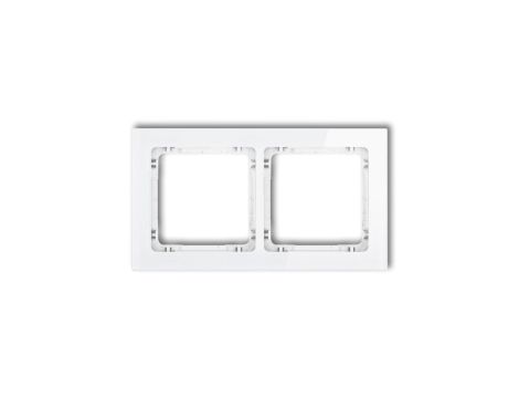 DECO Ramka podwójna - efekt szkła (ramka: biała spód: biały) biały 0-0-DRS-2