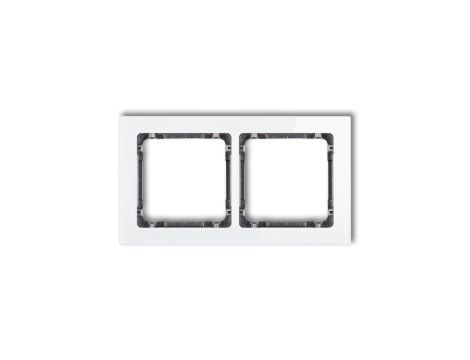 DECO Ramka podwójna - efekt szkła (ramka: biała spód: grafitowy) biały 0-11-DRS-2
