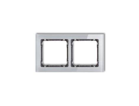 DECO Ramka podwójna - efekt szkła (ramka: szara spód: grafitowy) szary 15-11-DRS-2