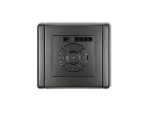 FLEXI Elektroniczny sterownik roletowy (sterowanie lokalne i pilotem, sterowanie strefą, dodatkowy przycisk) grafitowy 11FSR-3A