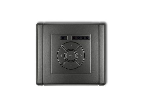 FLEXI Elektroniczny sterownik roletowy (przycisk centralny/dodatkowy) grafitowy 11FSR-6