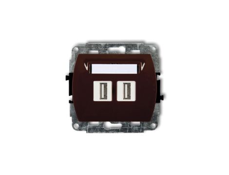 TREND Gniazdo podwójne 2xUSB-AA 3.0 brązowy 4GUSB-6
