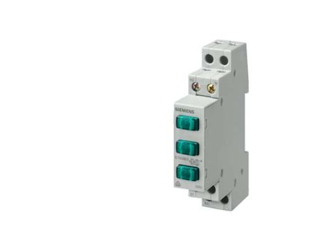 Lampka modułowa 3-fazowa zielona 230V 5TE5802