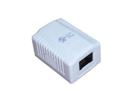 Gniazdo natynkowe 1xRJ45 nieekranowane kat.5e białe DN-93804-PL
