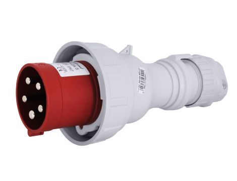 Wtyczka przenośna 63A 5P 400V 6h czerwona TWIST WPP 63/5 IP44 922078