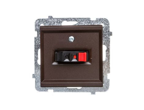 SONATA Gniazdo głośnikowe pojedyncze czekoladowy metalik GG-1R/m/40