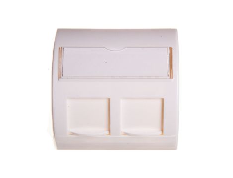 Adapter 45x45mm kątowy 2xRJ45 X-AKO-02-PK-B