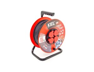 Przedłużacz bębnowy PROFESSIONAL LINE 15m H05RR-F 3x1 4xGS /+termik/ 10A IP44 czarny