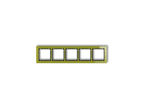 DECO Ramka pięciokrotna - efekt szkła (ramka zielona spód czarny) zielony 2-12-DRS-5