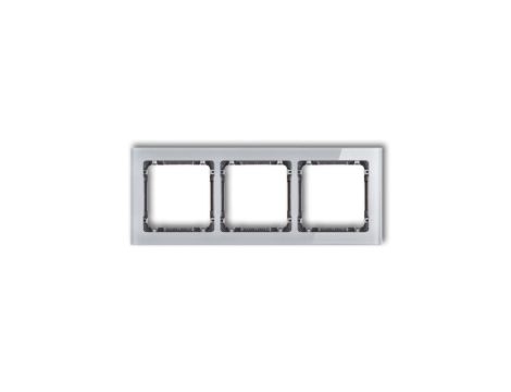 DECO Ramka potrójna - efekt szkła (ramka: szara spód: grafitowy) szary 15-11-DRS-3