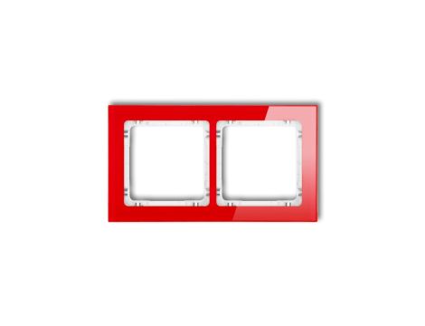 DECO Ramka podwójna - efekt szkła (ramka: czerwona spód: biały) czerwony 17-0-DRS-2