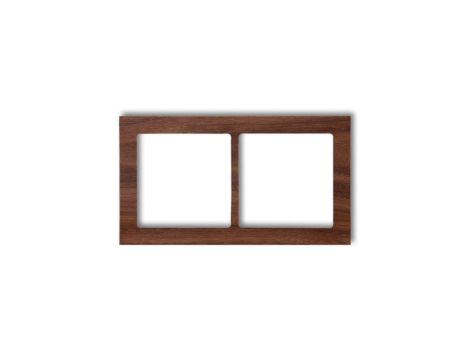 DECO Ramka podwójna - drewno (orzech amerykański) orzech amerykański DRD-2E