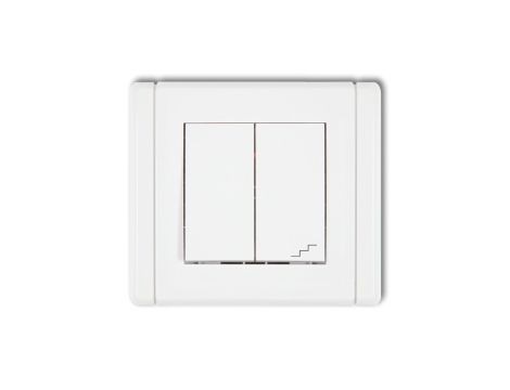 FLEXI Łącznik jednobiegunowy ze schodowym (osobne zasilanie) biały FWP-10.2