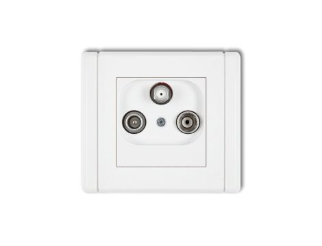 FLEXI Gniazdo antenowe RTV-SAT końcowe multimedialne (Internet) biały FGM