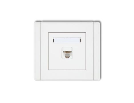 FLEXI Gniazdo komputerowe pojedyncze 1xRJ45, kat. 5e, ekranowane, 8-stykowe biały FGK-1e
