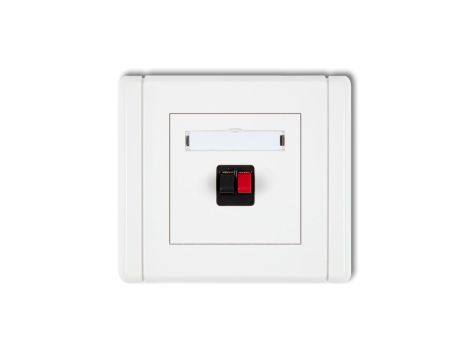 FLEXI Gniazdo głośnikowe pojedyncze biały FGG-1