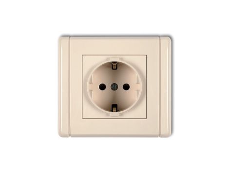 FLEXI Gniazdo pojedyncze z/u SCHUKO beżowy 1FGP-1sp