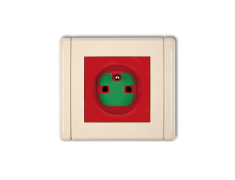 FLEXI Gniazdo pojedyncze z/u DATA z kluczem czerwony 1FGZK