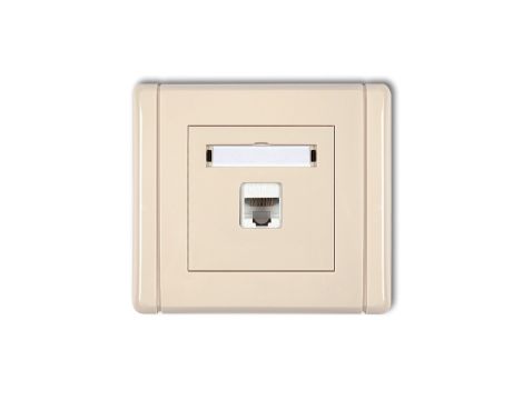 FLEXI Gniazdo komputerowe pojedyncze 1xRJ45, kat. 5e, ekranowane, 8-stykowe beżowy 1FGK-1e
