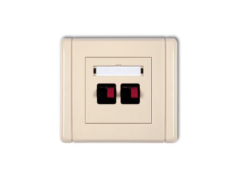 FLEXI Gniazdo głośnikowe podwójne beżowy 1FGG-2