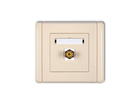 FLEXI Gniazdo pojedyncze RCA (typu cinch - żółty, pozłacane) beżowy 1FGRCA-1