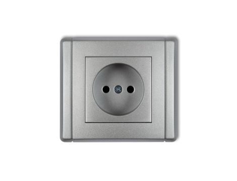 FLEXI Gniazdo pojedyncze b/u srebrny metalik 7FGP-1p
