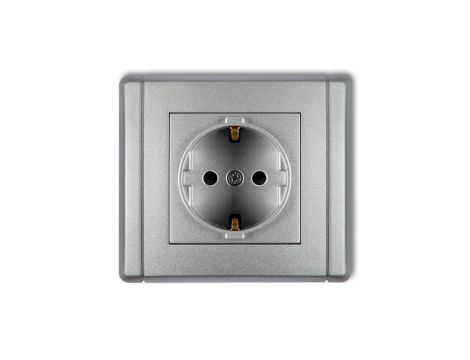 FLEXI Gniazdo pojedyncze z/u SCHUKO srebrny metalik 7FGP-1sp