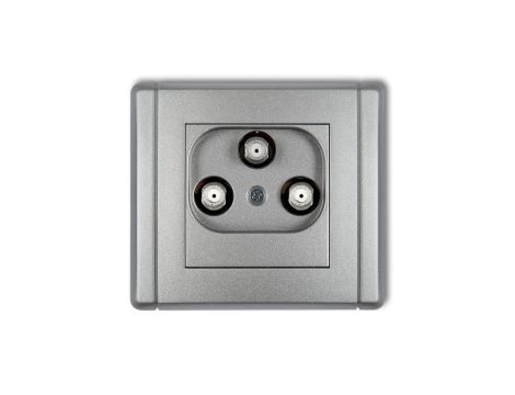 FLEXI Gniazdo multimedialne 3F DATA (Vectra) srebrny metalik 7FGMV