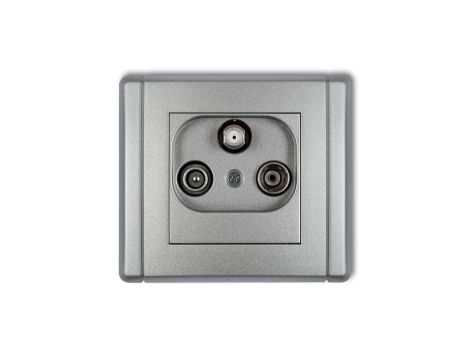 FLEXI Gniazdo antenowe RTV-SAT końcowe (2 wejścia antenowe) srebrny metalik 7FGST