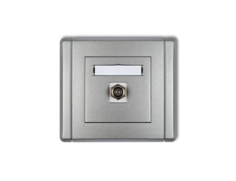 FLEXI Gniazdo antenowe pojedyncze typu F (SAT) pozłacane srebrny metalik 7FGF-1.1