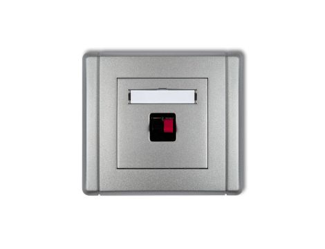 FLEXI Gniazdo głośnikowe pojedyncze srebrny metalik 7FGG-1