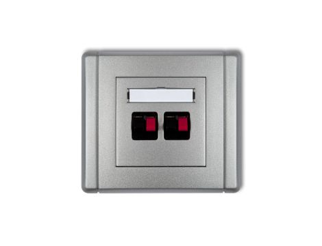 FLEXI Gniazdo głośnikowe podwójne srebrny metalik 7FGG-2