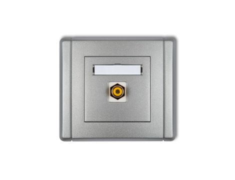 FLEXI Gniazdo pojedyncze RCA (typu cinch - żółty, pozłacane) srebrny metalik 7FGRCA-1