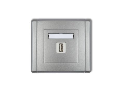 FLEXI Gniazdo pojedyncze USB-AA srebrny metalik 7FGUSB-1