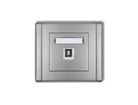 FLEXI Gniazdo pojedyncze USB-AB srebrny metalik 7FGUSB-3