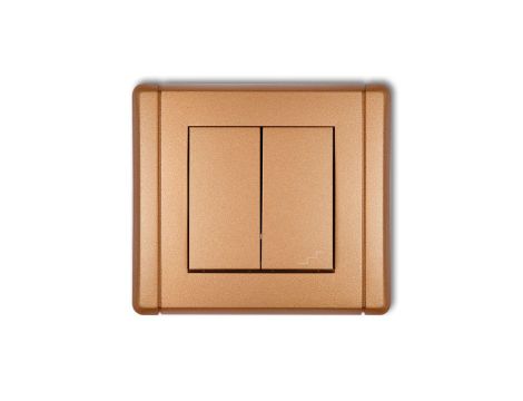 FLEXI Łącznik jednobiegunowy ze schodowym (wspólne zasilanie) złoty metalik 8FWP-10.1